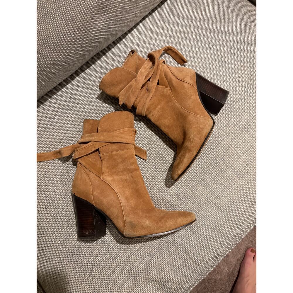 Suede Tie Ankle Boots